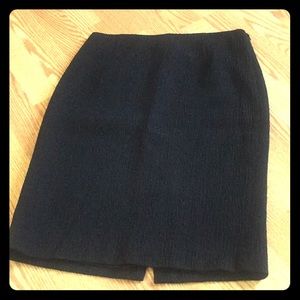 High-waisted Pencil Textured Black Dress Skirt